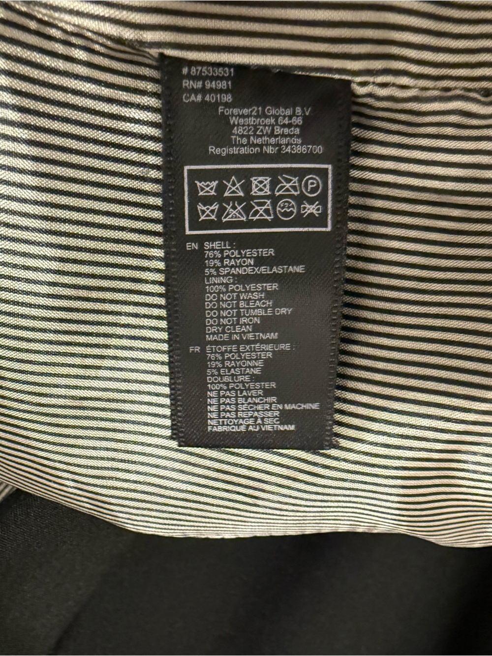 Forever 21 Black Boyfriend Blazer Jacket Size Small - Picture 9 of 11